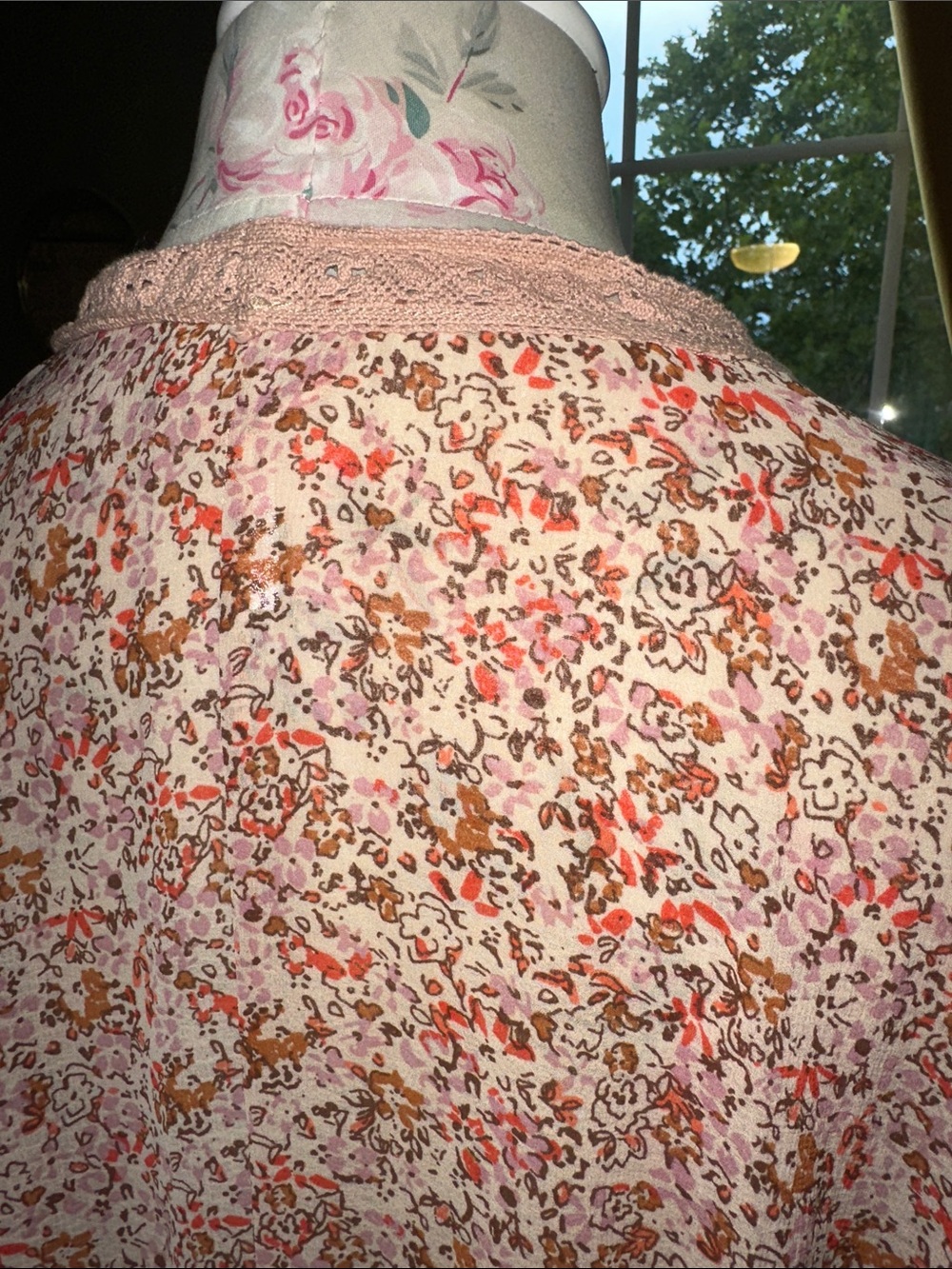 Free People Pink Floral Tie-Front Kimono - Picture 6 of 8